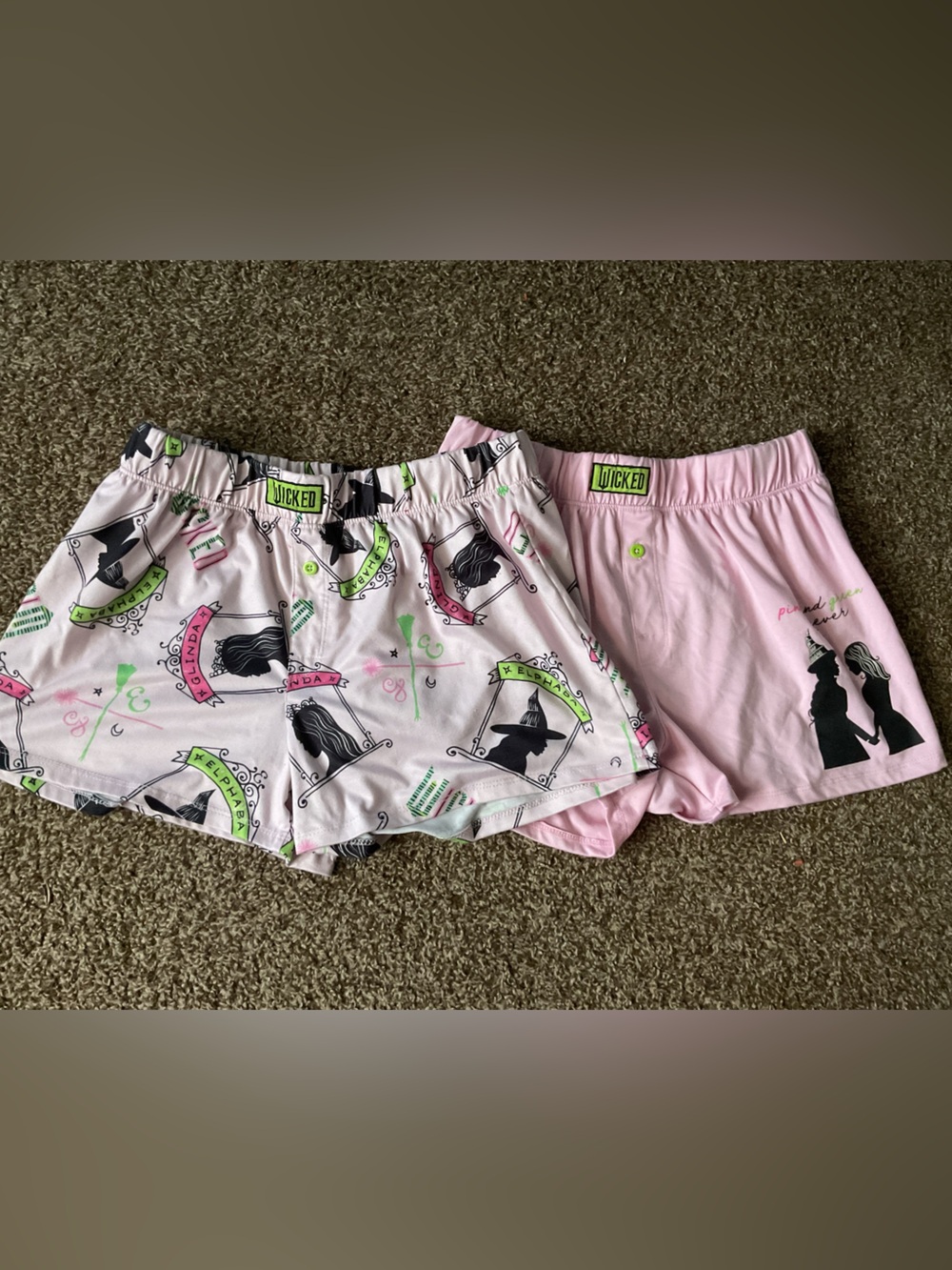 Pink Witch-Themed Cotton Sleep Shorts - 2-Pack